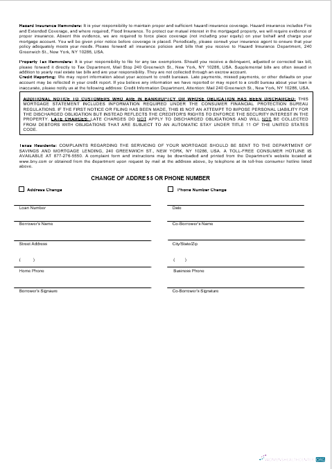 Download USA Bank of New York Mellon bank mortgage statement in Word and PDF formats 3 Photoshop template